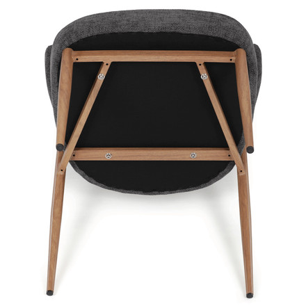 Moderní jídelní židle Autronic šedá, látka, CT-L5031 GREY2 (15)