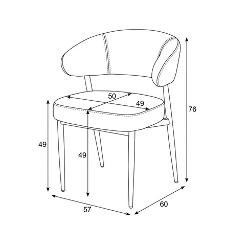 Moderní jídelní židle Autronic šedá, látka, CT-L5031 GREY2 (16)