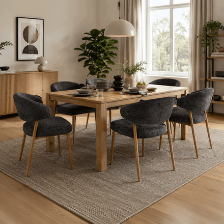 Moderní jídelní židle Autronic šedá, látka, CT-L5031 GREY2 (1)