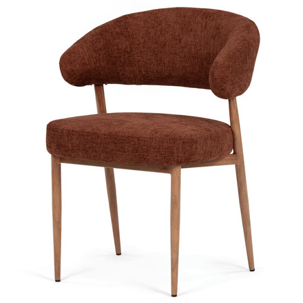 Moderní jídelní židle Autronic hnědá, látka, CT-L5031 BR2
