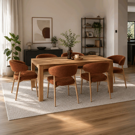 Moderní jídelní židle Autronic hnědá, látka, CT-L5031 BR2 (1)