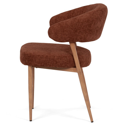 Moderní jídelní židle Autronic hnědá, látka, CT-L5031 BR2 (3)