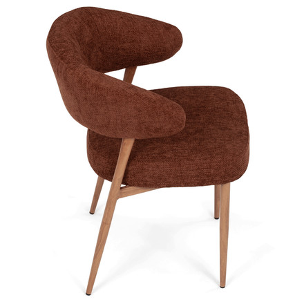 Moderní jídelní židle Autronic hnědá, látka, CT-L5031 BR2 (8)