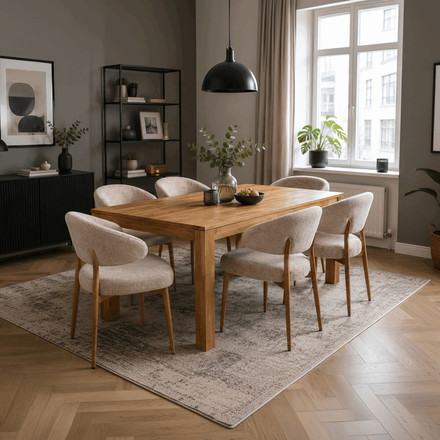 Moderní jídelní židle Autronic béžová, látka, CT-L5031 CRM2 (1)