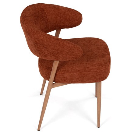 Moderní jídelní židle Autronic oranžová, látka, CT-L5031 ORA2 (8)