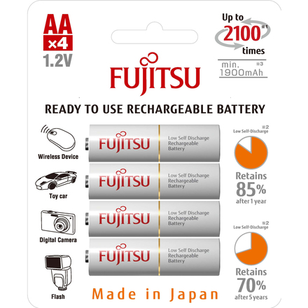 Tužková baterie Fujitsu HR-3UTCEX-4B WHITE AA 4x