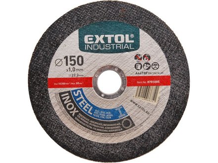 Kotouč řezný na ocel/nerez Extol Industrial (8701002) kotouč řezný na ocel/nerez, 125x1,0x22,2mm