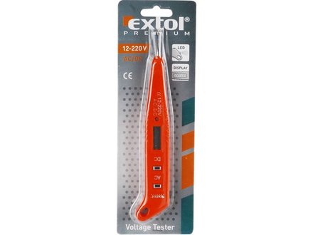 Zkoušečka napětí Extol Premium (8831210) digitální s LED světlem 12-250V (1)