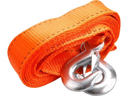 Lano tažné Extol Premium (8861160) popruh s háky, 4m x 50mm, max. tažná síla 2800kg, ocelové háky na koncích, PES