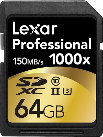 Paměťová karta Lexar 64GB UHS-II SD 1000x Professional (Class 10)