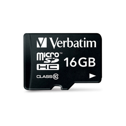 Paměťová karta Verbatim microSDHC 16GB Class 10 44082
