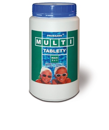 Bazénová chemie V-Garden Multi tablety maxi 5 v 1 PE dóza 1 kg