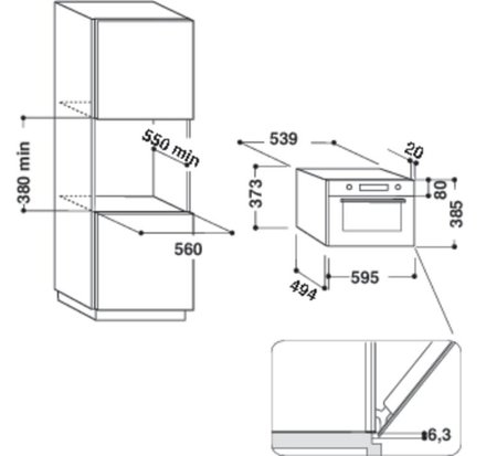 Vestavná mikrovlnná trouba Whirlpool AMW 730 NB (1)
