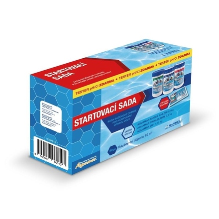 Bazénová chemie Marimex AQuaMar Start (Chlor Shock, pH- 1,35, Triplex mini 0,9, tester na pH a chlor)