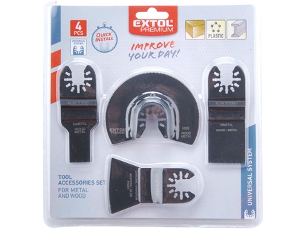 Nářadí multifunkční Extol Premium (8803824) sada 4ks, na kov a dřevo (1)