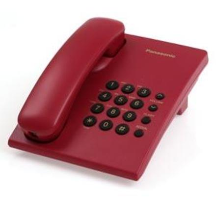 Stolní telefon Panasonic KX TS500FXR (červený)