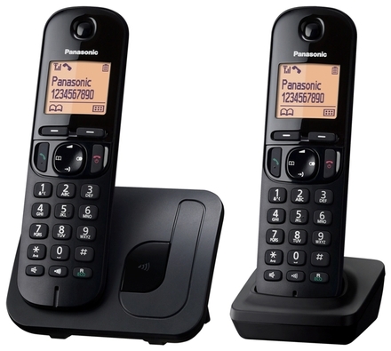 Stolní bezdrátový telefon Panasonic KX TGC212FXB Twinpack (černý)