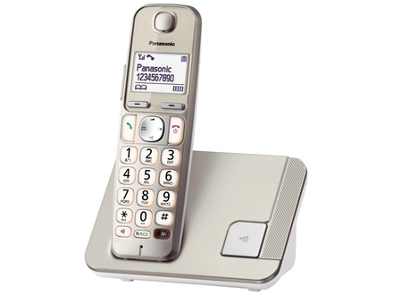 Stolní bezdrátový telefon Panasonic KX TGE210FXN (zlato-bílý)