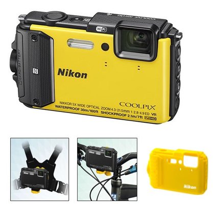 Kompaktní fotoaparát NIkon Coolpix AW130 yellow outdoor kit