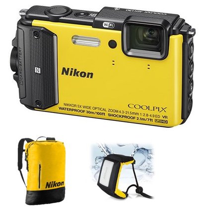 Kompaktní fotoaparát Nikon Coolpix AW130 yellow diving kit