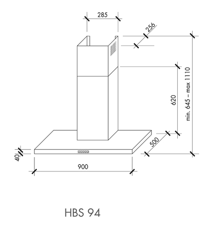Komínový odsavač par Hoover HBS94X (1)