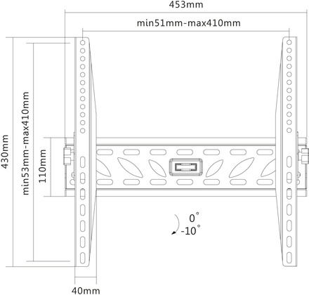 Držák na televizi 32-55" GoGEN výklopný, pro úhlopříčky 32 " až 55 " (3)