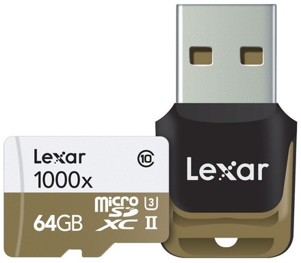 Paměťová karta Lexar 64GB microSDXC UHS-II 1000x + USB Class 10