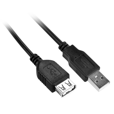 USB kabel GoGEN USB, A/A, prodlužovací, 1,5m, černá barva