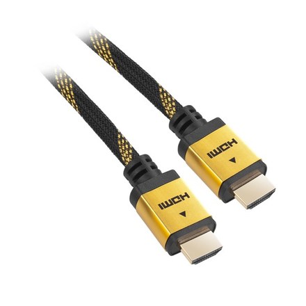 Kabel HDMI Gogen HDMI 1.4 high speed, ethernet, M/M, 1,5m, opletený, pozlacený, černá barva