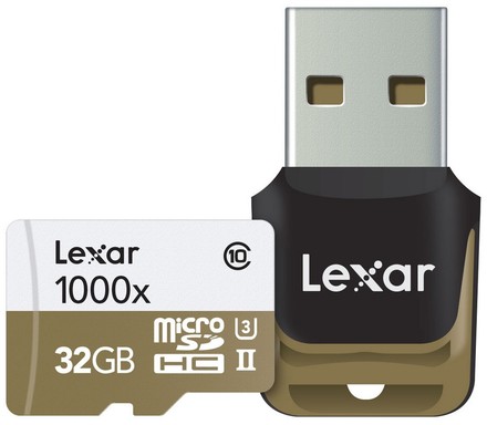Paměťová karta Lexar 32GB microSDHC UHS-II 1000x + USB Class 10