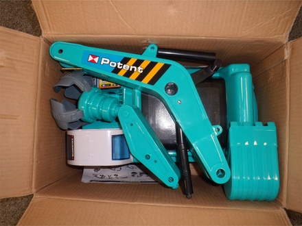 Dětský bagr G21 Dětský bagr pásový, modrý (BAZAR) (2)