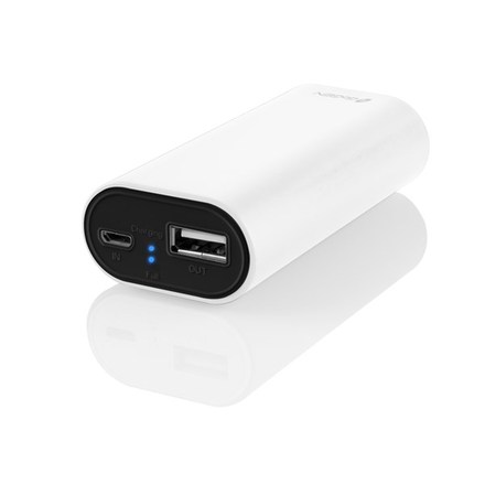 Záložní zdroj GoGEN Power bank 4000 mAh, bílo-černá barva