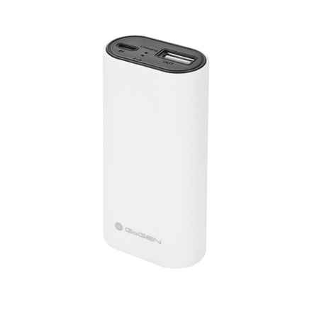 Záložní zdroj GoGEN Power bank 4000 mAh, bílo-černá barva (1)