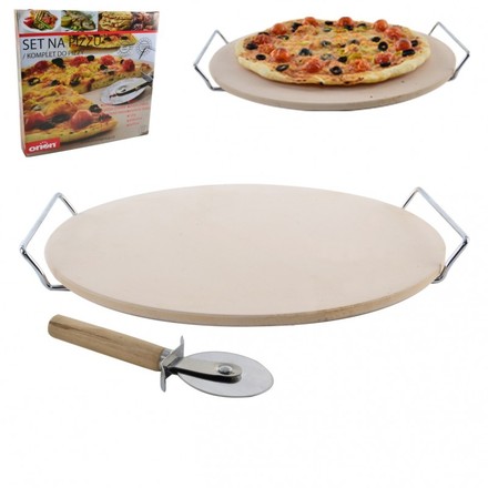 Pizza set Orion Pizza set kamenina/drát+kráječ (123778)