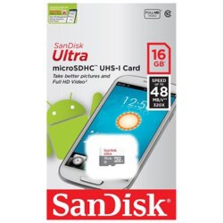 Paměťová karta Sandisk 139734 MicroSDHC 16GB 48M UHS-I