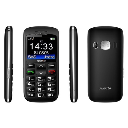 Mobilní telefon pro seniory Aligator A670 Senior Black (1)