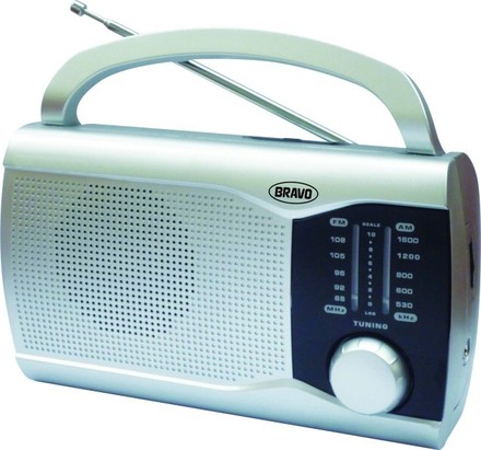 Rádio Bravo B 6009 stříbrné