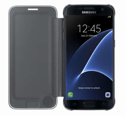 Pouzdro na mobil Samsung EF ZG930CB Flip Clear View Galaxy S7,Black