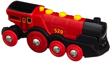 Mašinka Brio Mohutná elektrická červená lokomotiva se světly 33592
