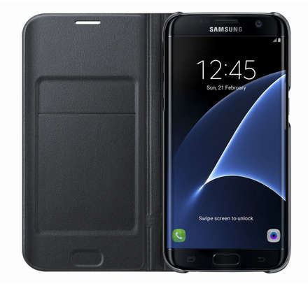 Kryt na mobil Samsung EF NG935PB LED View Cover Galaxy S7e, Black