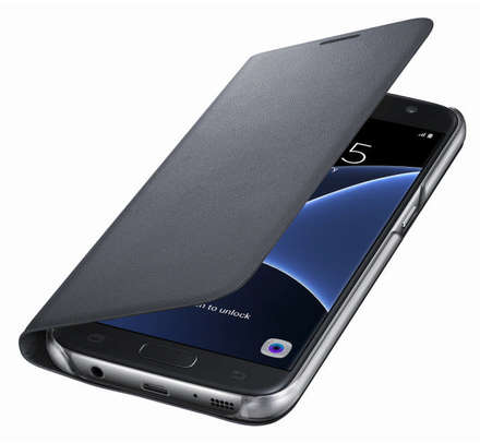 Kryt na mobil Samsung EF NG930PB LED View Cover Galaxy S7, Black