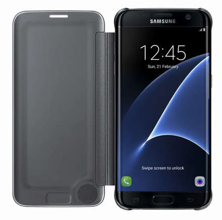 Pouzdro na mobil Samsung EF ZG935CB Flip ClearView Galaxy S7e, Black