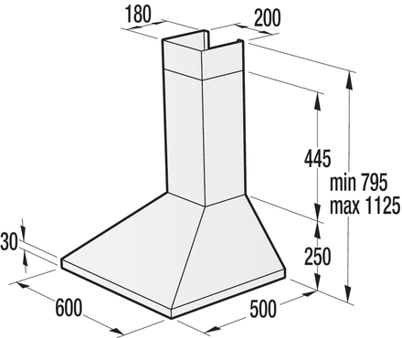 Komínový odsavač par Gorenje WHC623E14X (1)