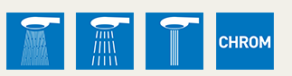 Hlavice sprchová Viking (630032) hlavice sprchová, 3funkční, chrom (1)