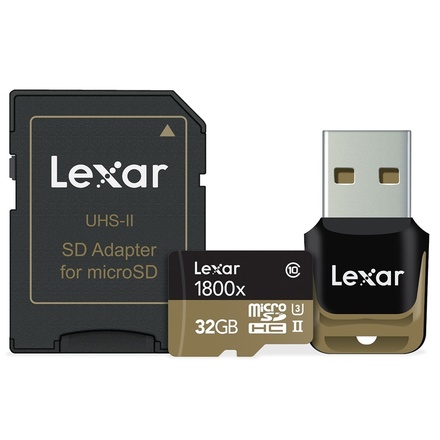 Paměťová karta Lexar 32GB microSDHC UHS-II 1800x + USB Class 10