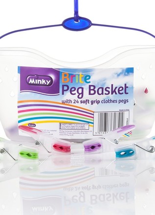 Kolíčky na prádlo Minky Pegs in a basket (VT86890F00)