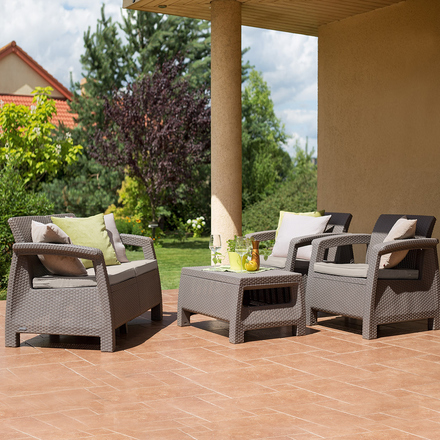 Ratanový nábytek Allibert Corfu cappuccino (2)