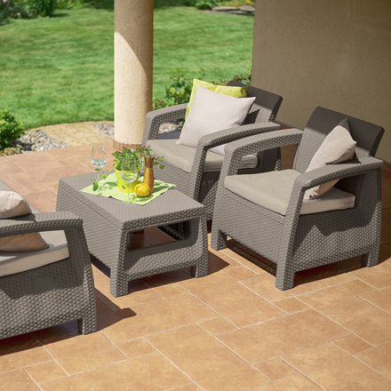 Ratanový nábytek Allibert Corfu cappuccino (3)