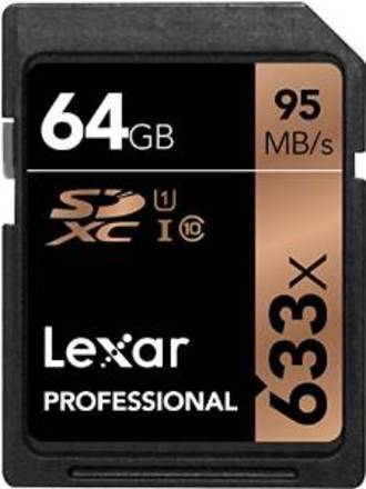 Paměťová karta Lexar 64GB 633x Professional SDXC UHS-1 (C10) U1