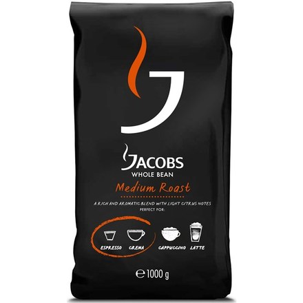 Zrnková káva Kraft Jacobs Medium roast 1000g